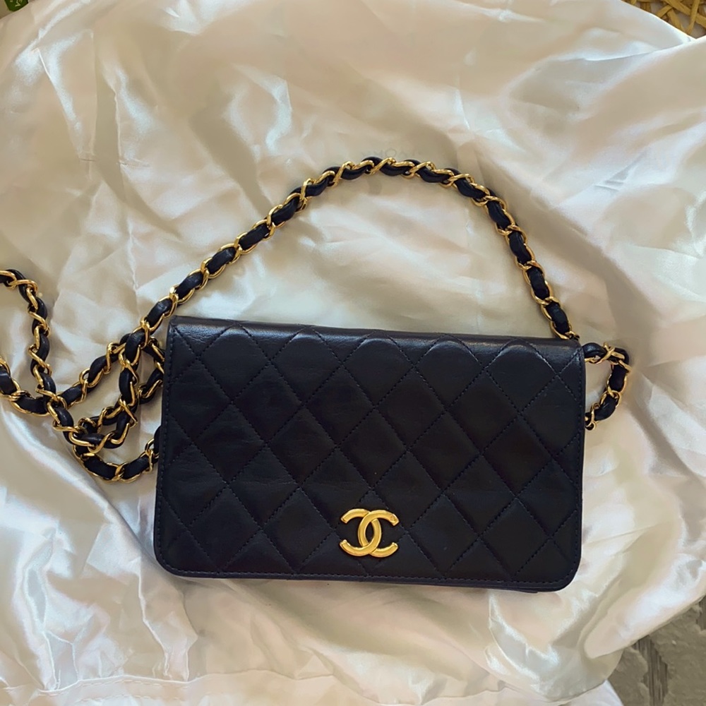Vintage Chanel lamb skin mini flap